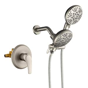 Viki Single-Handle 5-Spray Settings High Pressure Shower Faucet with hand shower in Brushed Nickel (Valve Included)