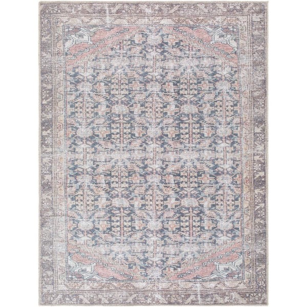 Vinny Brown Traditional Border 2 X 2 Area Rug