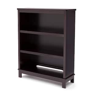 Universal 3-Shelf Dark Chocolate Bookcase