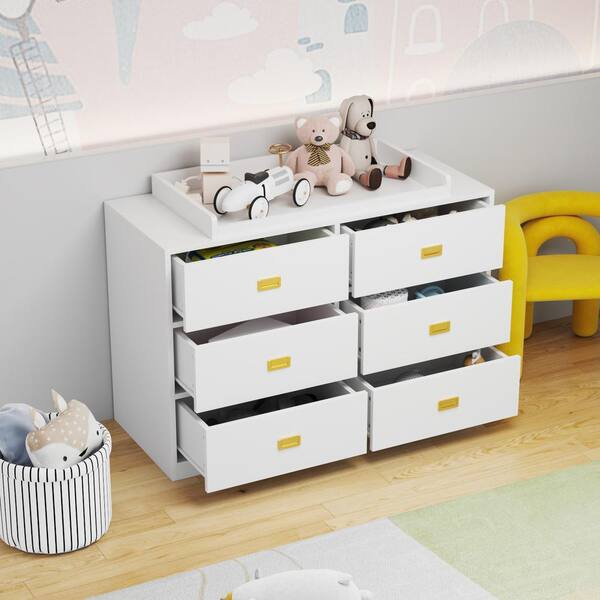 Nafenai fashion Plastic Dresser 6 Drawers