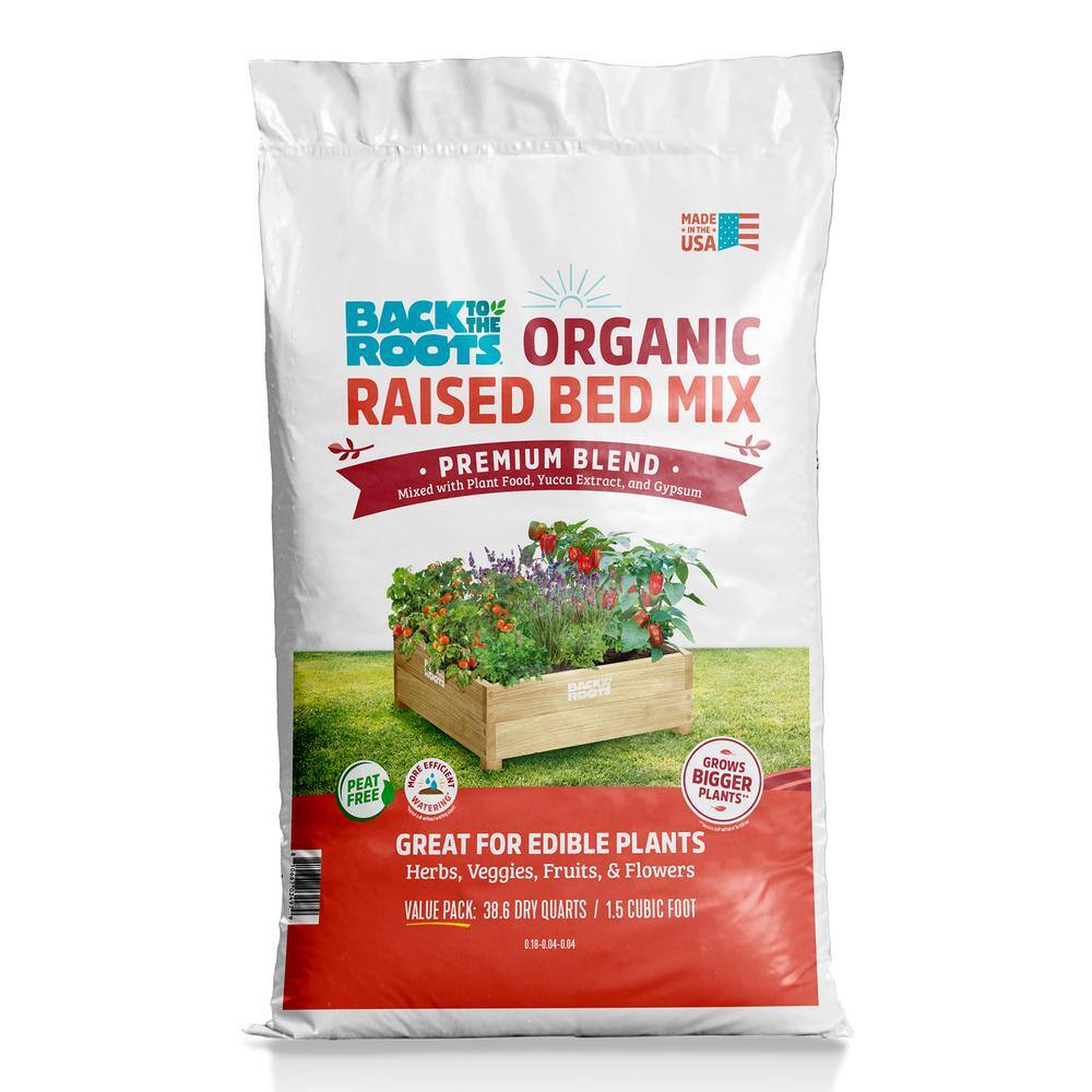 Back to the Roots 1.5 cu.ft. Organic Raised Bed Mix 47030 The Home Depot