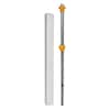 No-Dig Permanent 4 in. x 4 in. x 4 ft. White Vinyl Fence Post with No-Dig Pipe Anchor and Cap