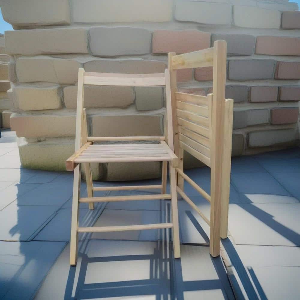 Folding Chair-2/S, Foldable Style-Natural
