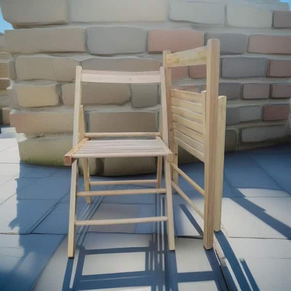 Cubilan Folding Chair-2/S, Foldable Style-Natural