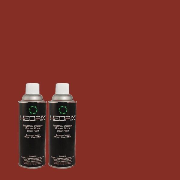 Hedrix 11 oz. Match of PPH-67 Red Wine Semi-Gloss Custom Spray Paint (2-Pack)