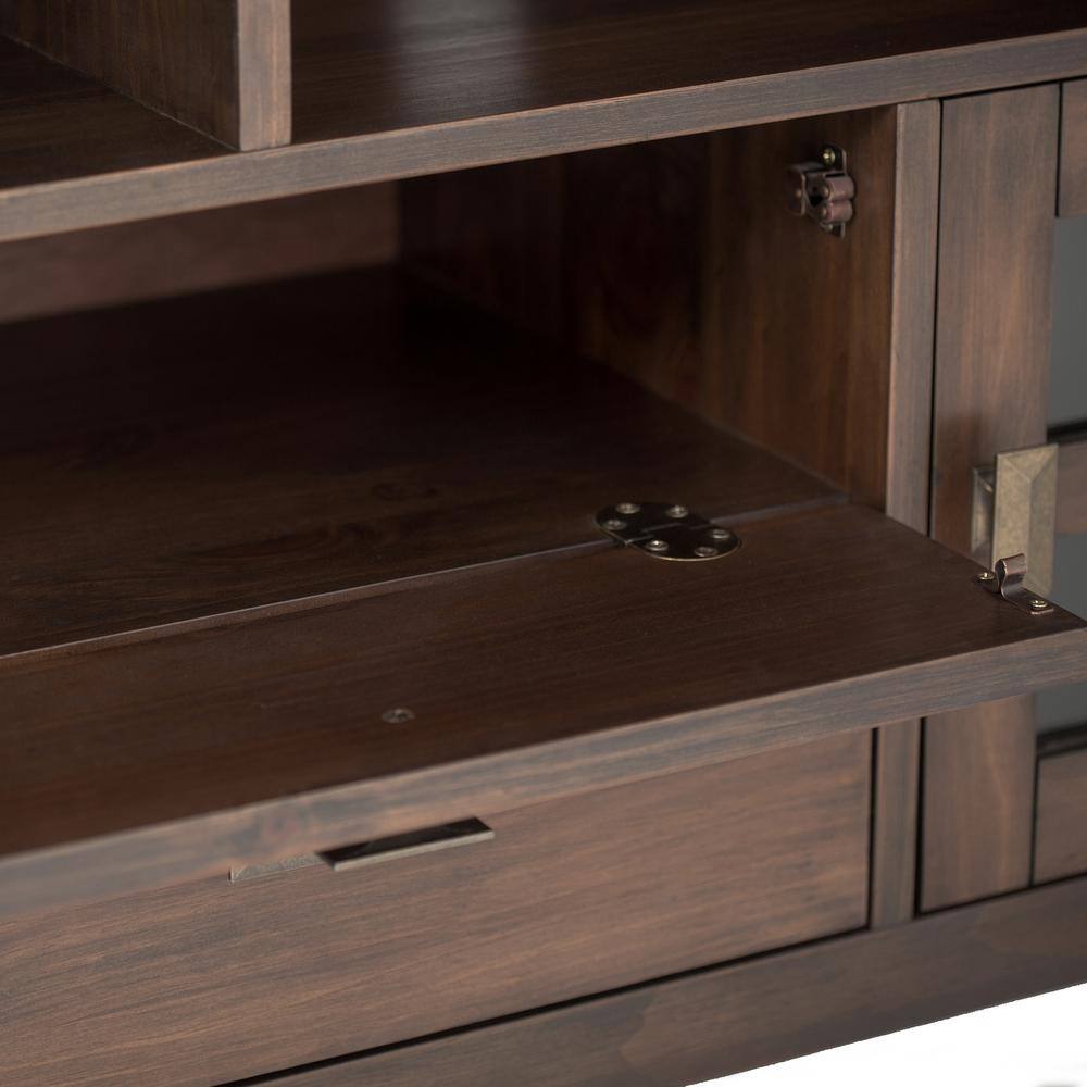 Artisan Natural Aged Brown 72" Pine Wood TV Media Stand