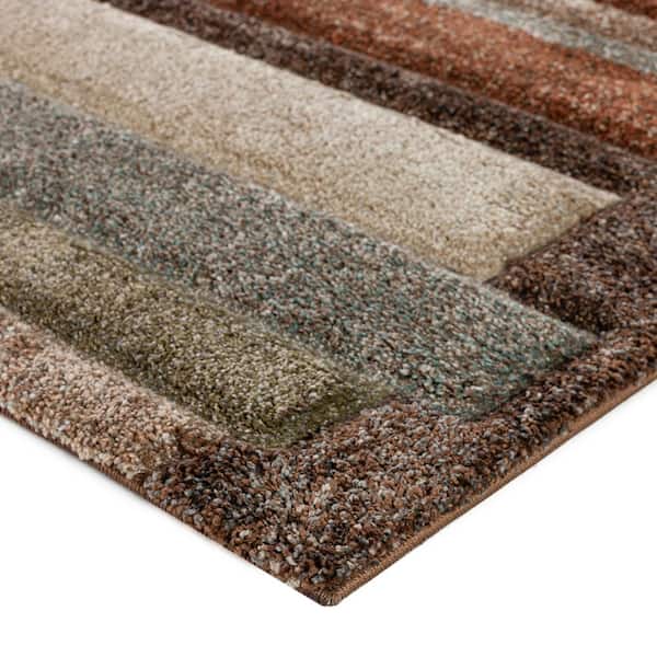 Carmona Abstract Brown 5 ft. 1 in. x 7 ft. 5 in. Area Rug