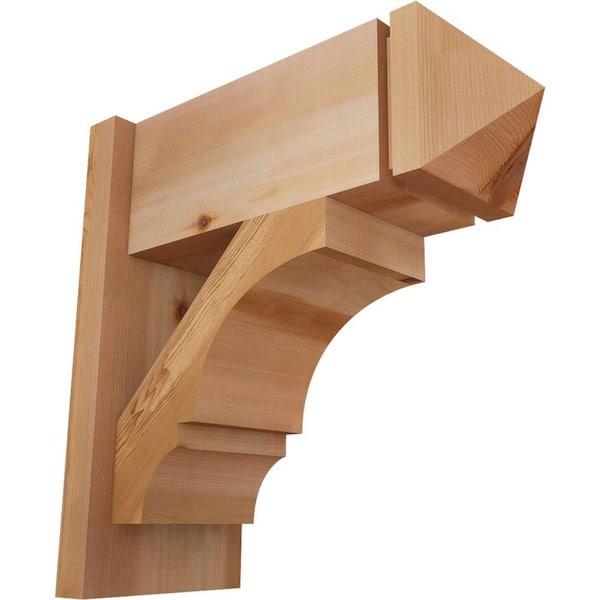 Ekena Millwork 8 in. x 18 in. x 18 in. Balboa Arts and Crafts Smooth Western Red Cedar Outlooker