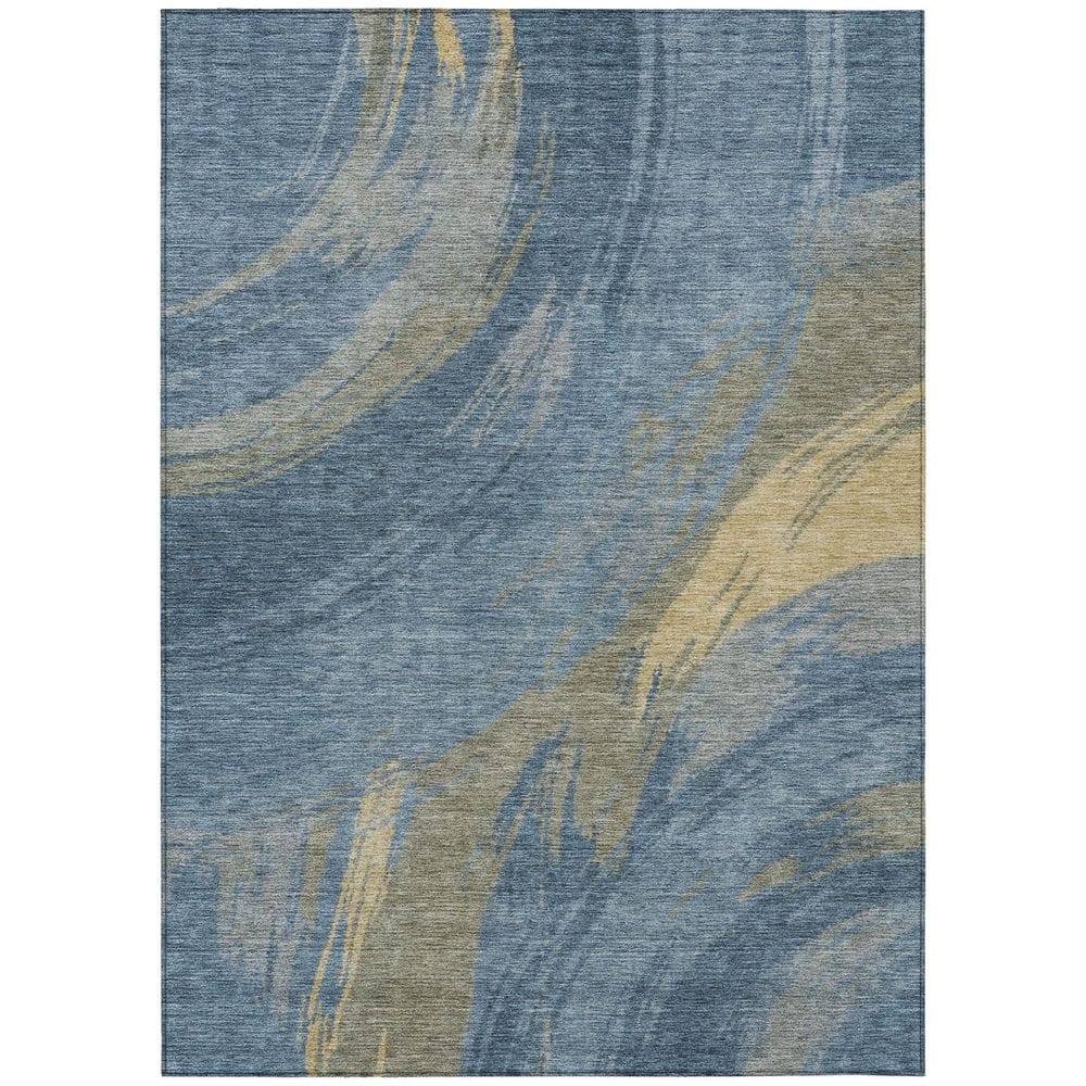 Chantille Machine Washable Indoor/Outdoor Abstract ACN2957 Denim 3 ft. x 5 ft. Area Rug price history on PriceWatchPro