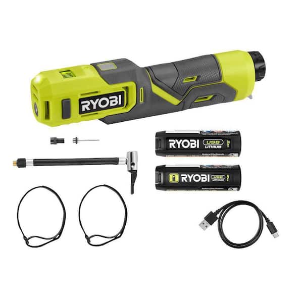 USB Lithium High Pressure Inflator Kit with 2.0Ah USB Lithium Battery
