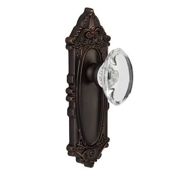 Unbranded Grandeur Timeless Bronze Passage Grande Victorian Plate with Provence Crystal Knob