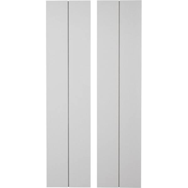 Ekena Millwork 11 in. x 82 in. Timberthane Polyurethane 2-Board Joined Board-n-Batten Smooth Faux Wood Shutters, No Batten Pair
