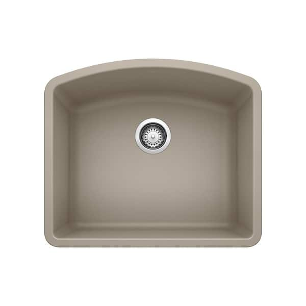 Blanco DIAMOND 24 in. Undermount Single Bowl Truffle Granite Composite ...