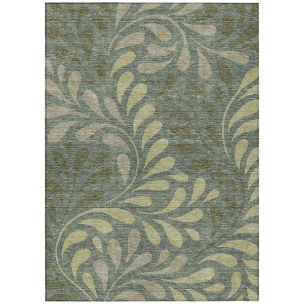 Chantille Machine Washable Indoor/Outdoor Abstract ACN2411 Basil 3 ft. x 4 ft. Area Rug