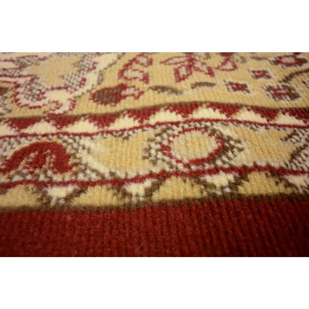 Burgundy Medallion Synthetic 8' x 10' Rectangular Rug