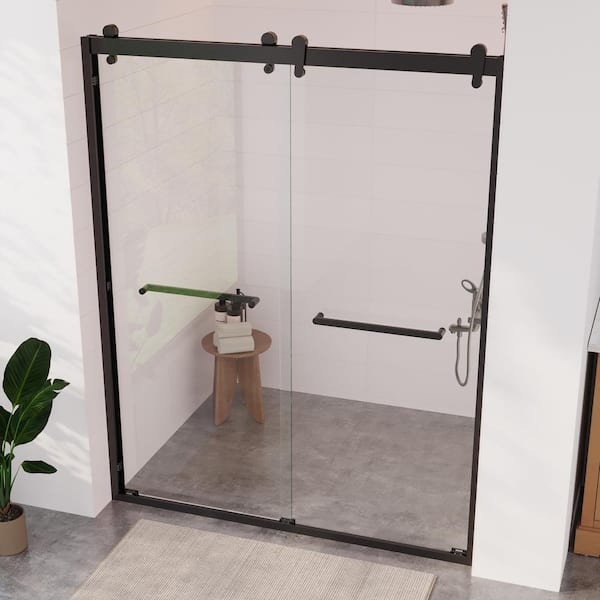 瀑布78 DEERVALLEY 58-60 in. W x 76 in. H Double Sliding Framed Alcove