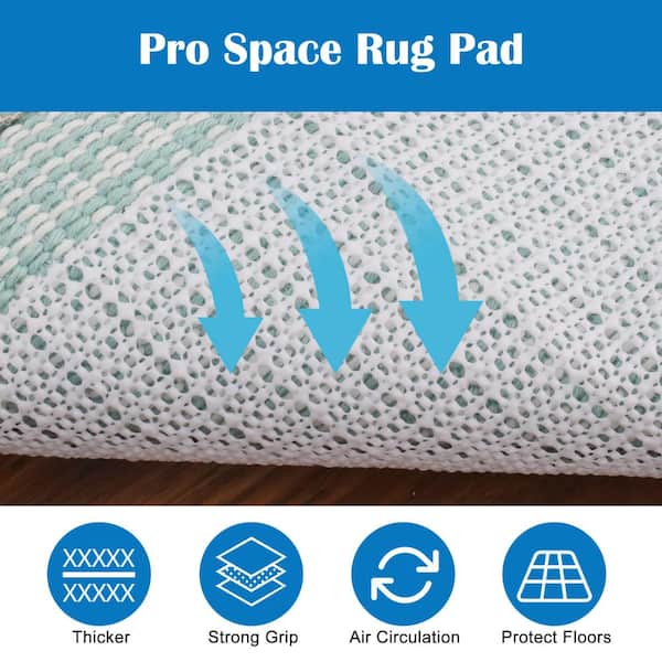 Pro Space 4 ft. x 6 ft. Rectangle White Reticular Non-Slip Grip Rug Pad  0.03 Thick SC180GWF - The Home Depot