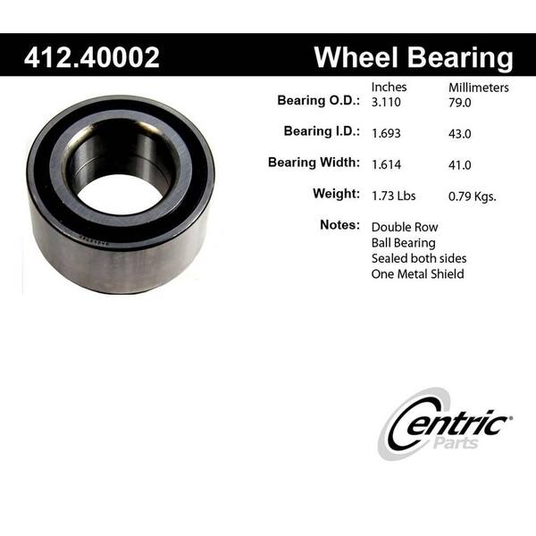 Centric Parts Wheel Bearing
