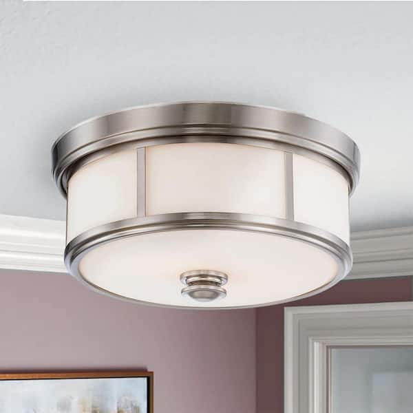 Harbour Point 2-Light Brushed Nickel Flush Mount
