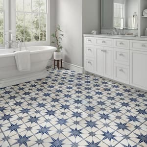 Kings Star Luxe Blue 17-5/8 in. x 17-5/8 in. Ceramic Floor and Wall Tile (10.95 sq. ft./Case)