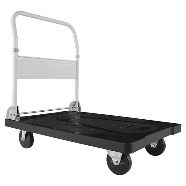 Foldable Push Cart Dolly, 660 lbs. Capacity, Folding Platform Truck, for Easy Storage, 35.2 x 23.4 x 33.5 in.