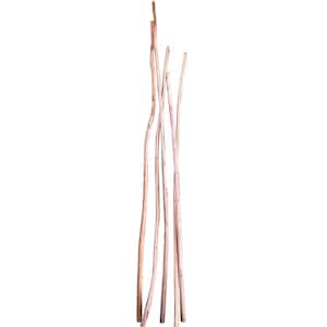 72 in. x 78 in. H Lightly Curved Teak Wood Pole