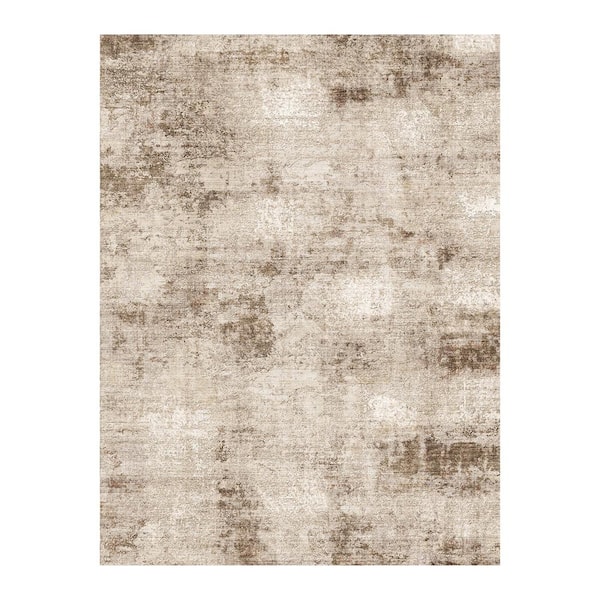 De Kooning Brown 4 ft. x 6 ft. Modern Abstract Area Rug