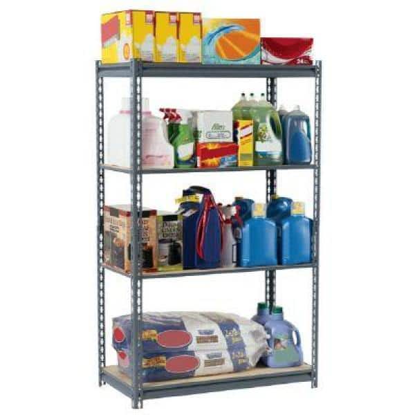 edsal Muscle Rack Steel Heavy Duty 4-Tier Utility (84-in W x 24-in D x  84-in H), Gray in the Freestanding Shelving Units department at