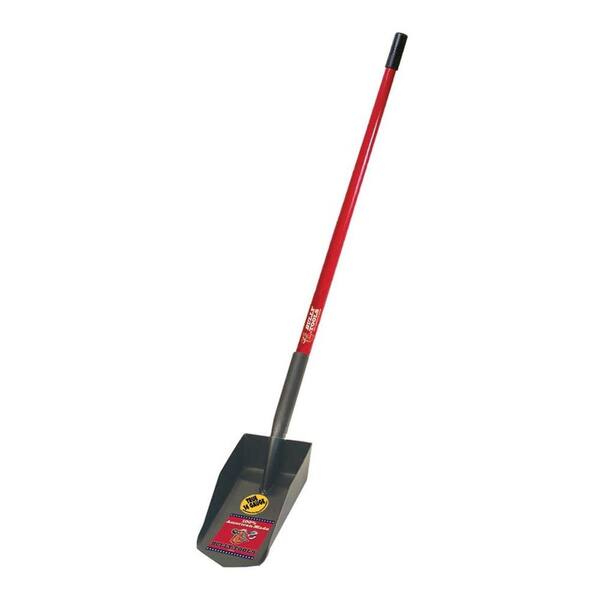Bully Tools 14-Gauge 6 in. Box Style Trench Shovel with Fiberglass Long Handle