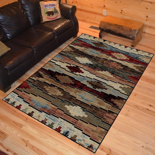 American Destination Multi-Colored 5 ft. x 8 ft. Polypropylene Area Rug