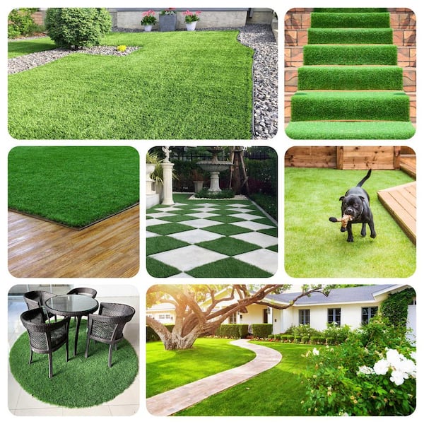 6x7.9ft Synthetic Landscape Fake Grass Mat Artificial Pet Turf Lawn Garden Yard 