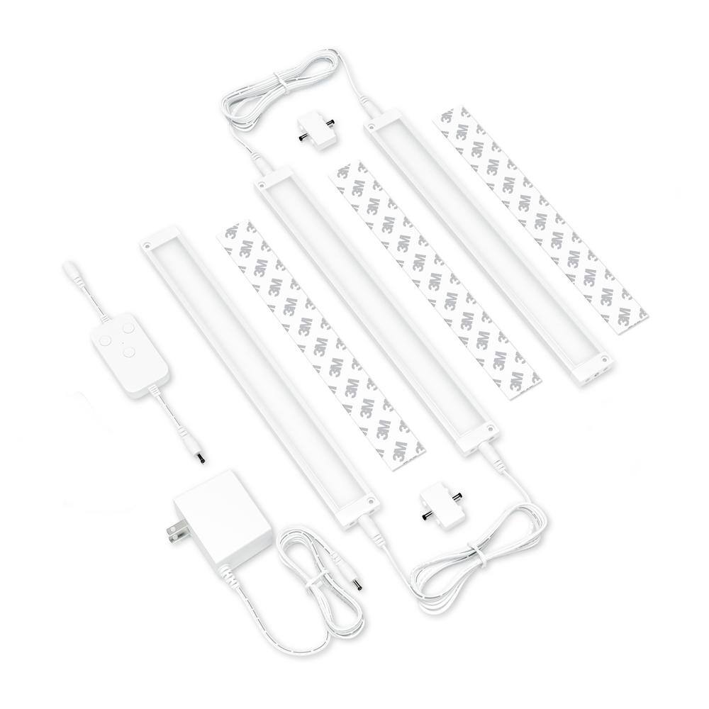 ESHINE Works with Alexa, Google 12 in. White Smart Dimmable LED Under