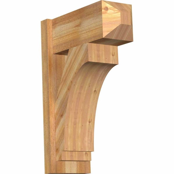 Ekena Millwork 8 in. x 26 in. x 18 in. Western Red Cedar Imperial Craftsman Rough Sawn Outlooker