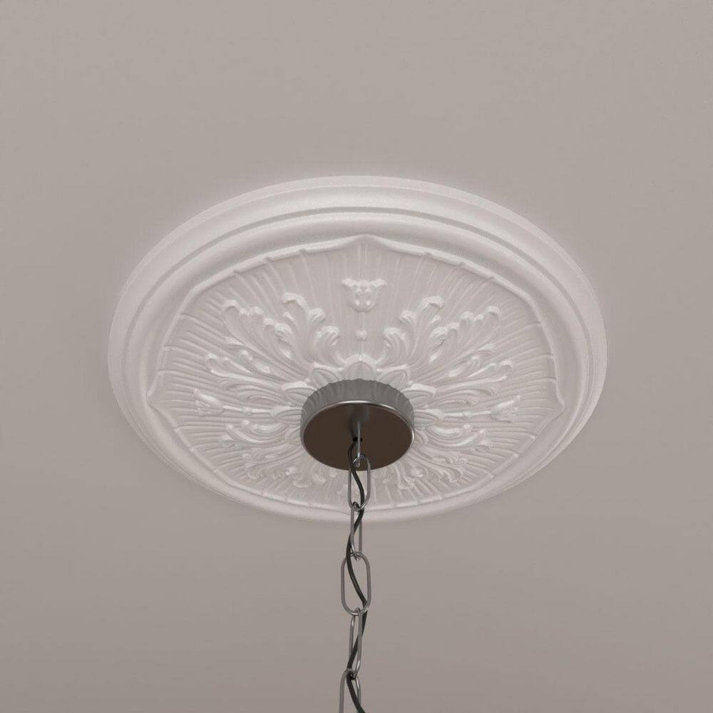 Primed White Urethane Decorative Ceiling Medallion 15.75"