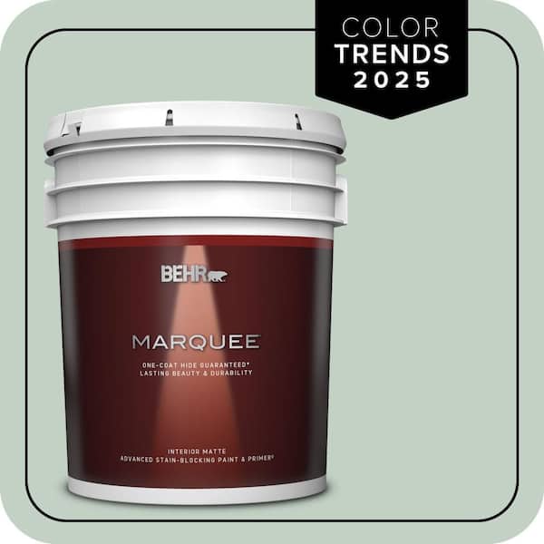 BEHR MARQUEE 5 gal. #PPU11-13 Frosted Jade One-Coat Hide Matte Interior Paint & Primer