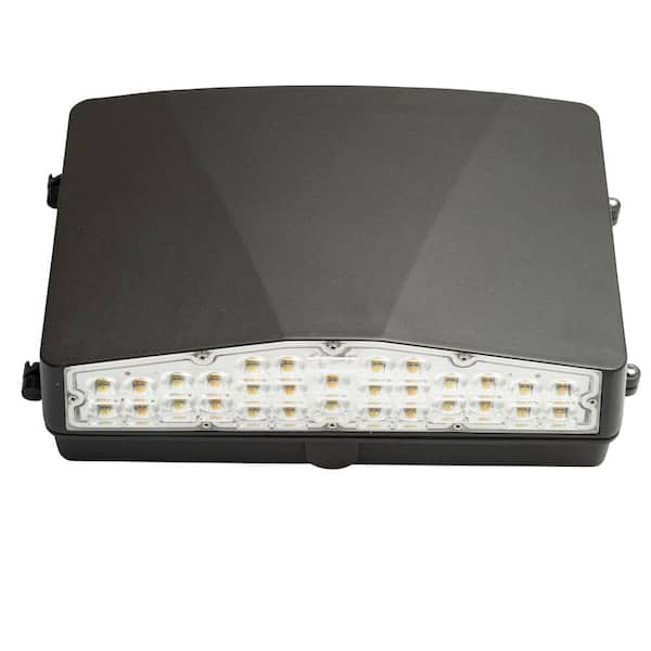 250-Watt Equivalent Integrated LED Bronze Wall Pack Light, Adjustable Lumens and CCT