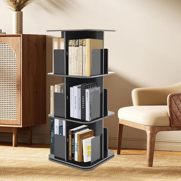 VECELO Small Bookshelf, 3 Cube Shelf, Fits Tallest