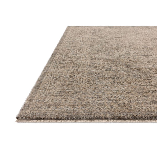 Newman Slate / Natural 6 ft. 7 in x 9 ft. 10 in. Traditional Area Rug