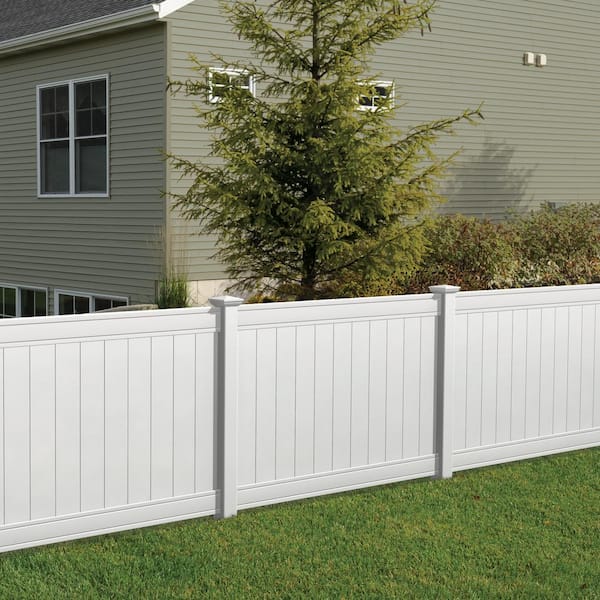 Veranda Pro Series 4 ft. x 6 ft. Woodbridge Privacy Unassembled Vinyl Fence Panel