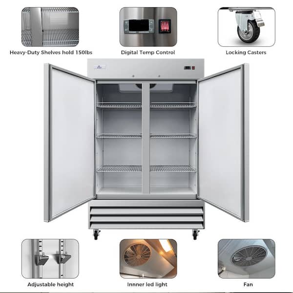 Cooler Depot 54 in. W 48 cu. ft. NSF Auto Defrost 2-Door