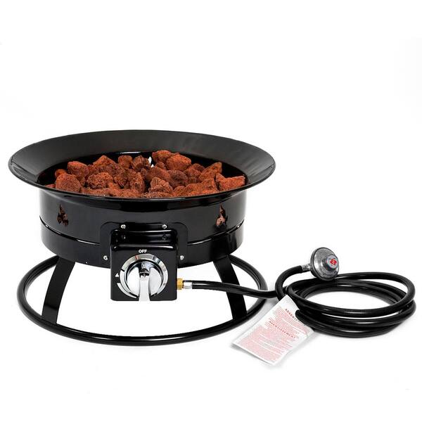 Barton Firebowl Deluxe Propane Fire Pit in Black - Barton