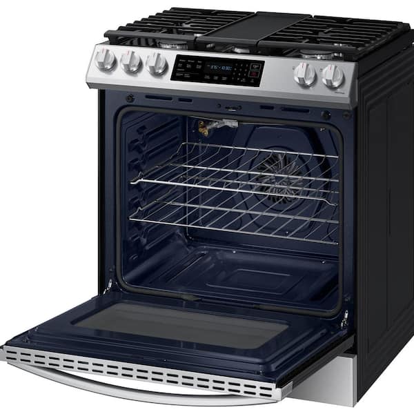 samsung slide in gas range with convection oven