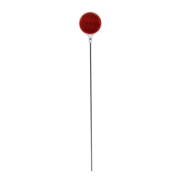 Blazer International Driveway Marker 36 in. 2-Sided Round Red Steel Pole