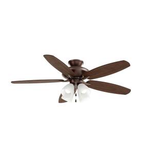 Renew Premier 52 in. LED Indoor Oil Brushed Bronze Dual Mount Ceiling Fan with Pull Chain