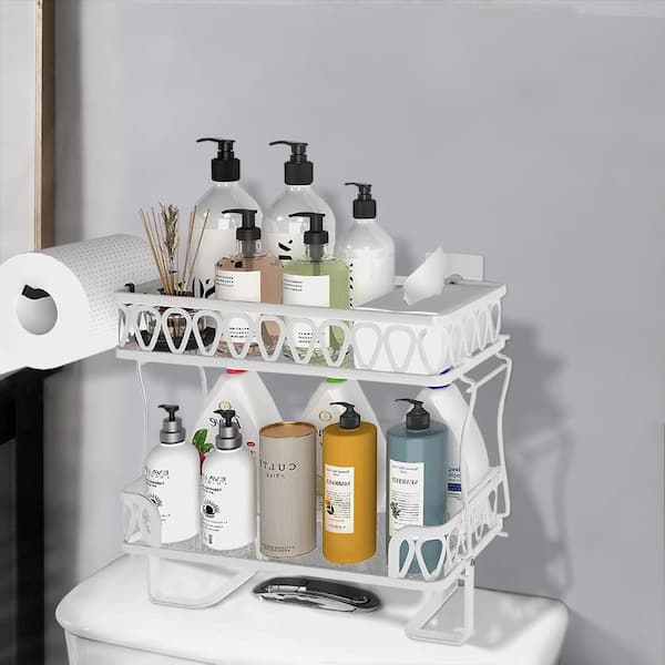 Bathroom Wall Mounted Double-Layer Tissue Box Toilet Paper Holder