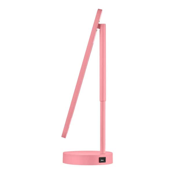 Hampton Bay 21 in. Pink Task Lamp LED with 5-Volt 2 Amp USB with
