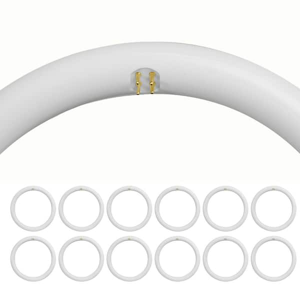 20-Watt 12 in. T9 G10q Type A Plug and Play Linear Circline LED Tube Light Bulb, Cool White 4100K (12-Pack)