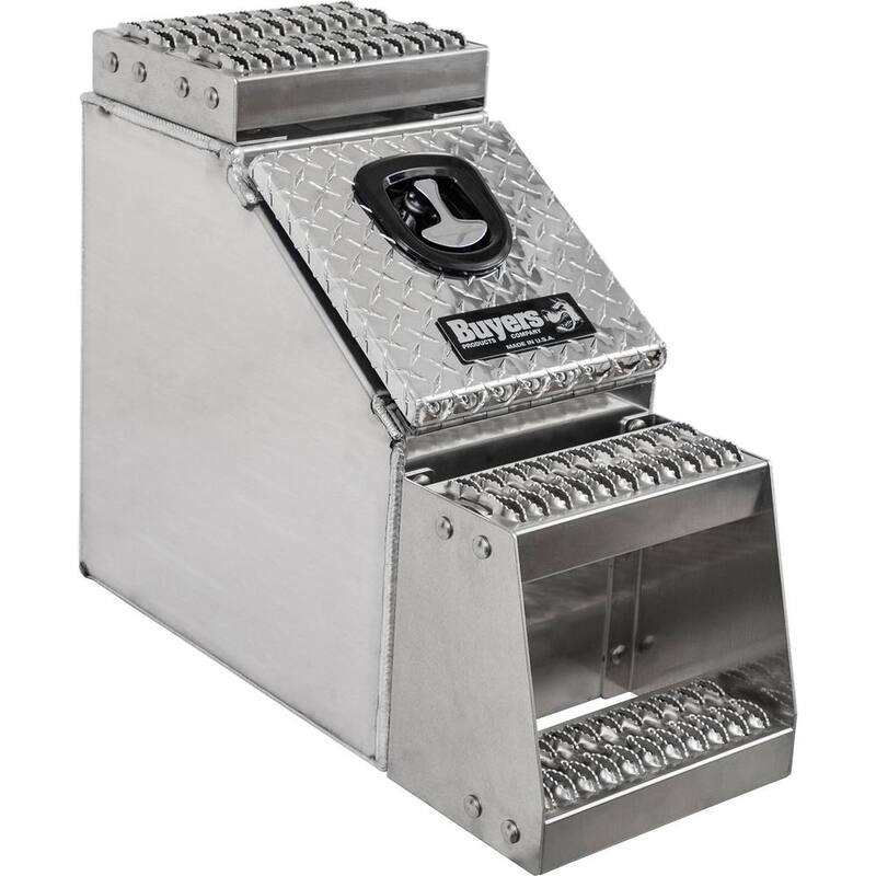 24 in. x 28 in. x 12 in. Heavy Duty Diamond Tread Aluminum Step Box