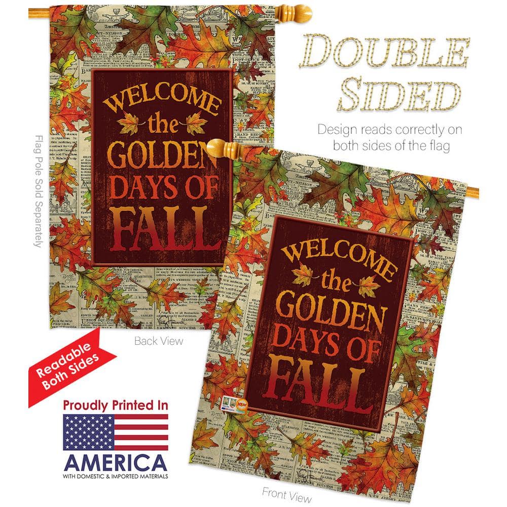 Double-Sided 40'' x 28'' Fall Polyester House Flag
