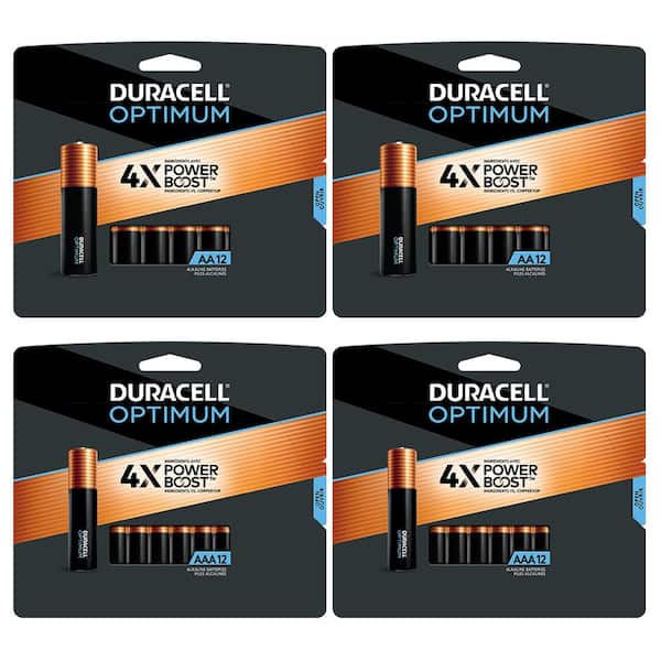 Duracell Optimum 12-Count AA and 12-Count AAA Alkaline Battery Variety Pack (48 Total Batteries)